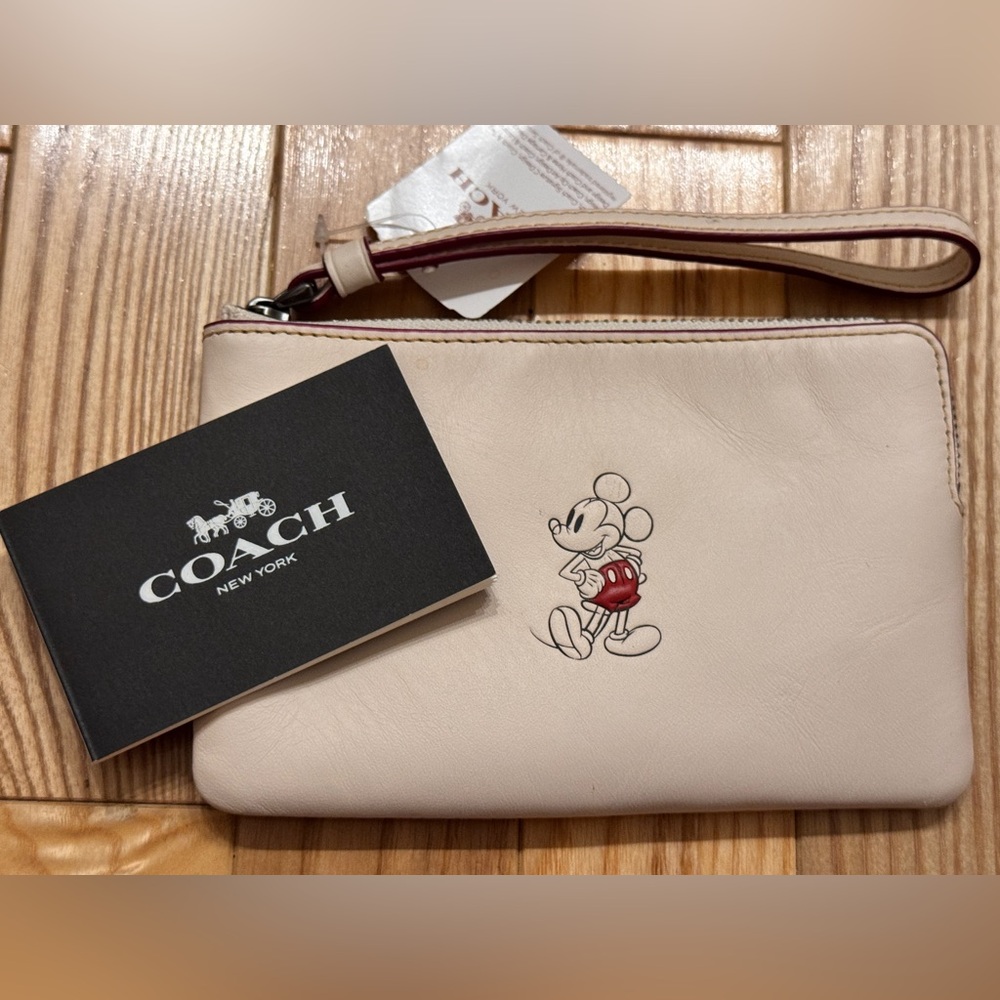 COACH x Disney Mickey Leather Wristlet